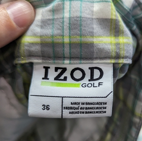 Izod Golf Men's Plaid Shorts Sz 36 - Picture 4 of 13